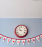 Just Married Felt Bunting - Red, Pink and Ivory Wedding Banner - Image 6