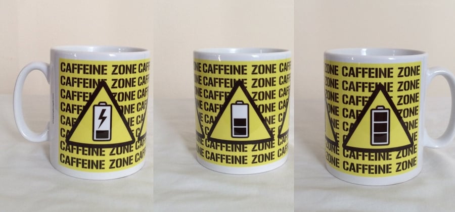 Caffeine Zone Mug. Funny mugs for gifts