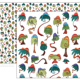 Colourful Chameleons Wrapping Paper