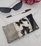 Glasses case butterfly patchwork black, cream and silver.  - Image 9