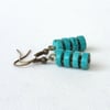 Turquoise and bronze dangly earrings