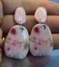 Handmade Floral Polymer Clay Earrings - Image 2