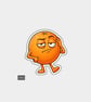 Funny Vinyl Die Cut Sticker For Adults - Orange Fruit