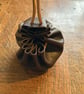 Brown leather drawstring dice bag - coin pouch - Image 4