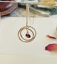 Double circle pendant with ruby garnet - Image 4