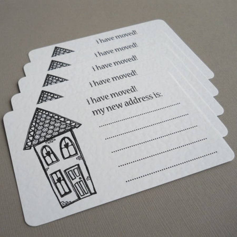 house move notification - mini postcards