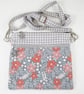 Gingham and Pink Flowers Crossbody Bag - Image 1