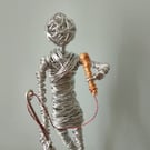 Singer  figurine wire art karaoke queen 