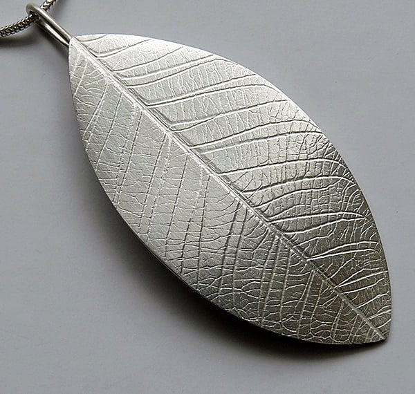 Sterling Silver Leaf Pendant, P1