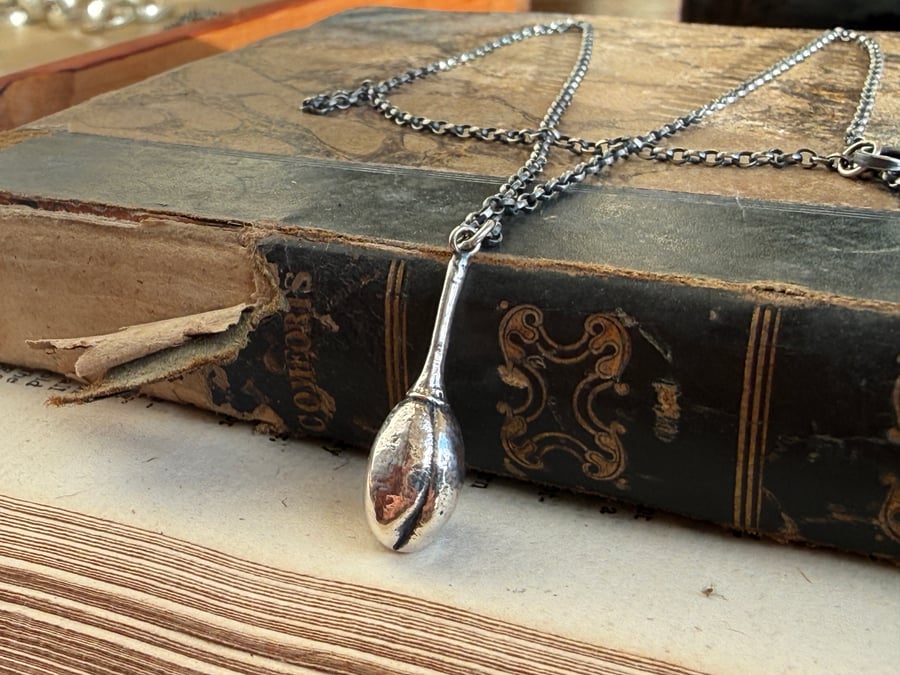 Sterling Silver Baby Plum Necklace 