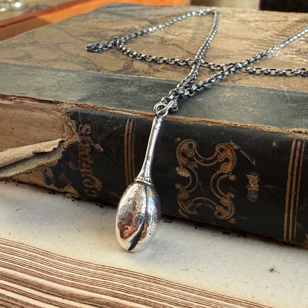 Sterling Silver Baby Plum Necklace 