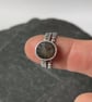 Sterling silver stacking ring hammered beaded wire - Image 6