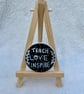 Teach, Love, Inspire Hand-Painted Rock Fridge Magnet - Image 2