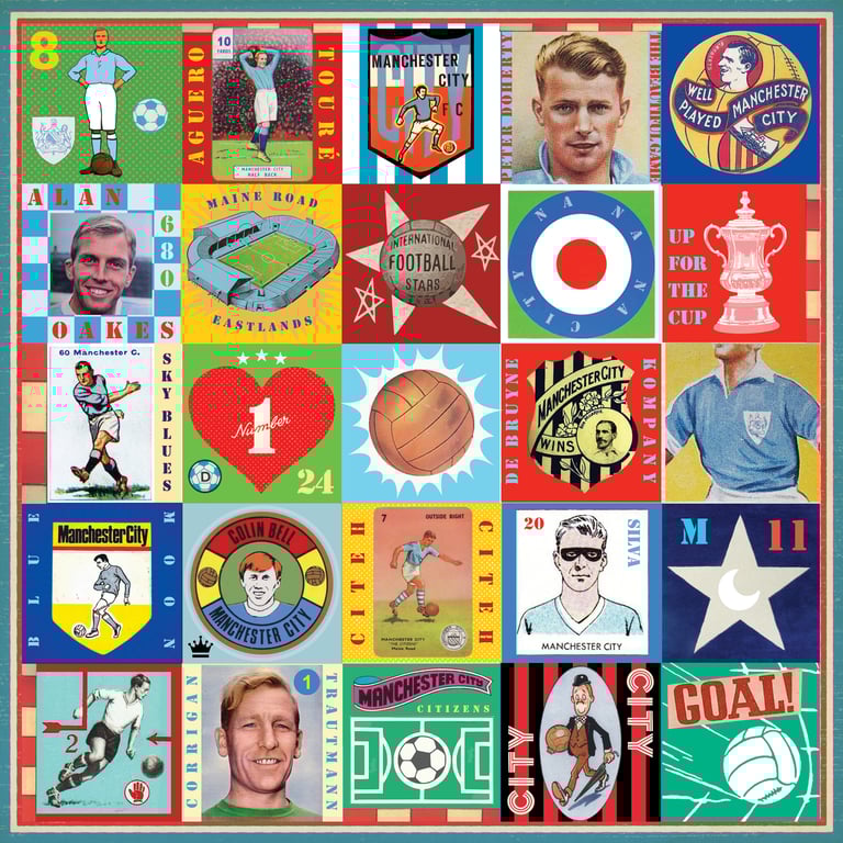 Manchester City Pop Art Football Print