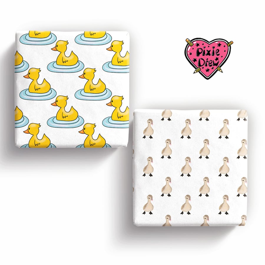 Duckling Gift wrap for a new baby or small child