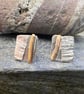  Silver and Gold Coast Inspired Stud Earrings  - Image 1