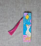 The Goose Hand Painted Wooden Bookmark - Original Acrylic Art - Image 1