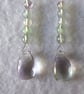 April Showers Earrings C with Fluorite and Sterling Silver  - Image 3