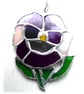 Pansy Suncatcher Stained Glass Purple Flower 012 - Image 5