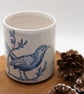 Handmade Ceramic Beaker - bird illustration  - Image 2
