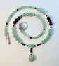 Aventurine Necklace With Spinel & Silver - Handmade Gift, August Birthday, Leo - Image 3