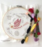 Folk Art Embroidery Kit - Folk Art Bird Embroidery Kit, Hand Embroidery - Image 2