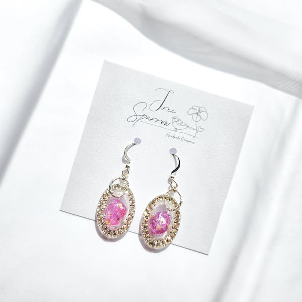 Dried Flower Drop Earrings