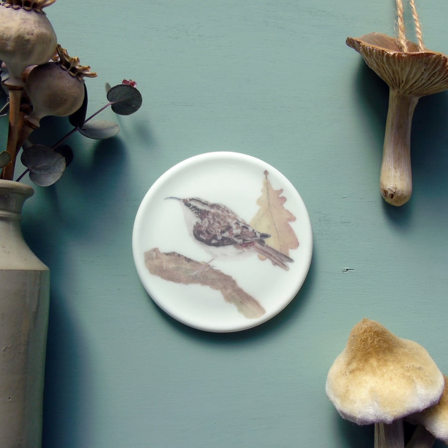 Treecreeper British Bird mini wall plate 