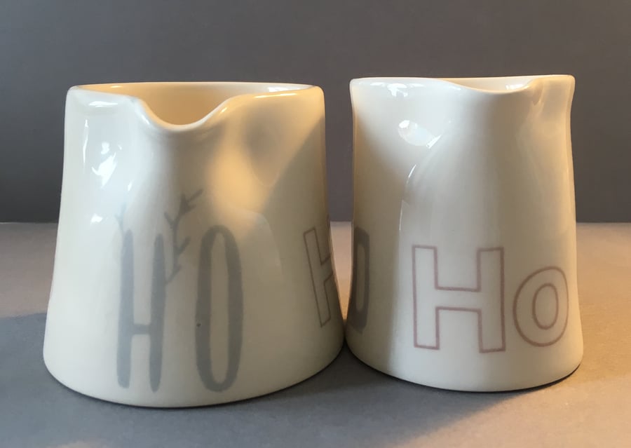 2 x Ho Ho Christmas pourers. Festive pourer. Handmade. Pourer. Adult humour.