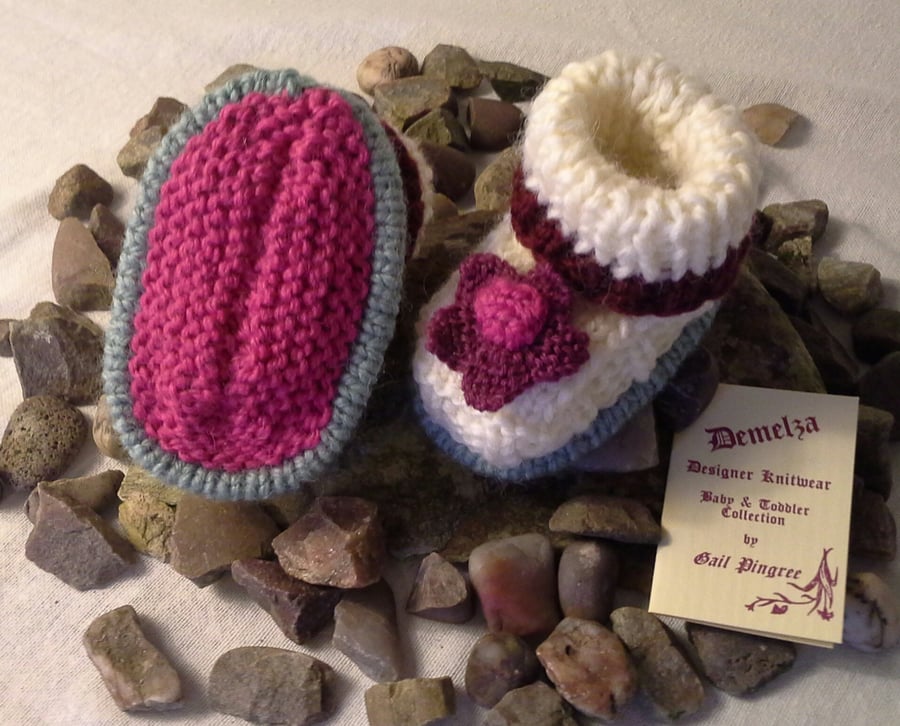 Luxury Jaeger Pure Merino Wool Girls Booties Folksy