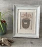 Hand Embroidered Framed Seedhead Textile Picture - Image 5
