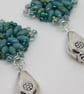 Turquoise Tiles earrings - Image 2