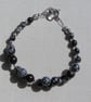 Snowflake Obsidian Gemstone Beaded Bracelet "Steller" - Image 6