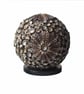 Boho Sea Shell Lamp - Chocolate Twist Globe - 15cm. This handcrafted lamp, metic
