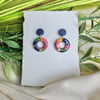 Rich Autumn Polymer Clay Hoop Earrings