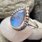 Sterling silver and moonstone ring