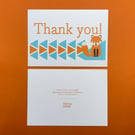 Pack of 8, Fox Thank You Cards