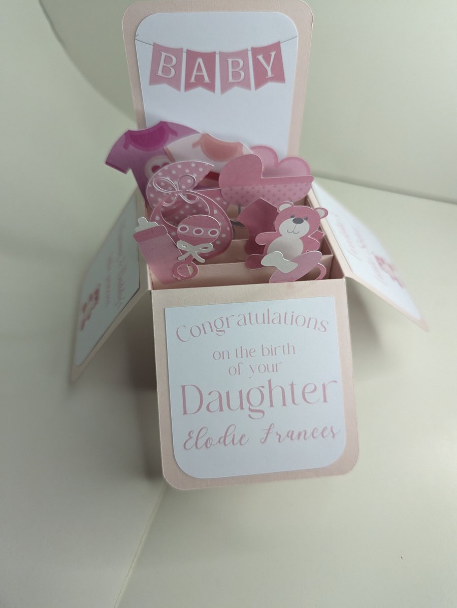 Large New Baby Box Card