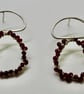 Silver and Faceted Garnet Earrings - Image 6