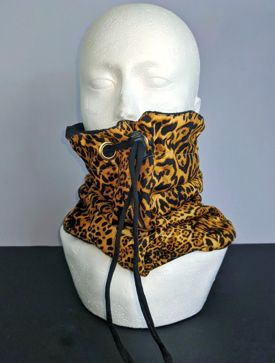 Animal Print Fleece Lined Snood Neck Warmer