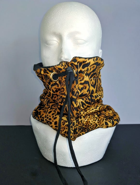 Animal Print Fleece Lined Snood Neck Warmer