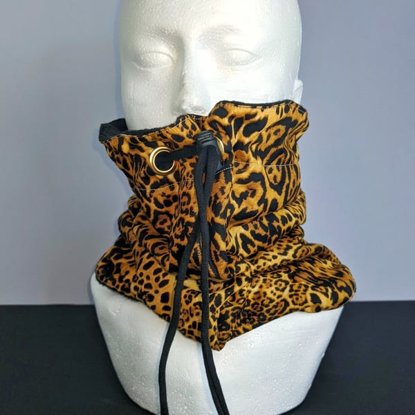 Animal Print Fleece Lined Snood Neck Warmer