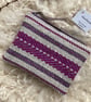 Mini Pouch - Damson. Handwoven in Wales - Image 4