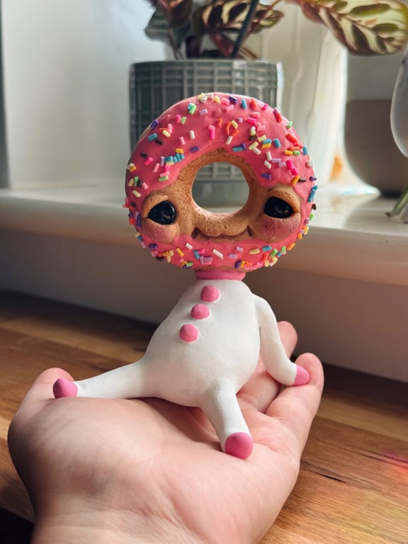 Donut Doughnut Pastry Figurine Quirky Gift