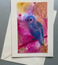 Hand painted Owl greetings card  - Image 1
