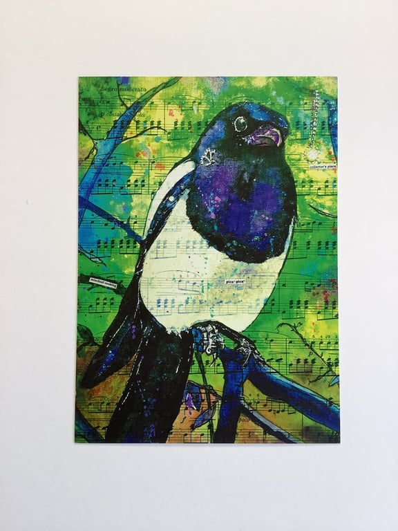 Magpie Print - Magnificent Mischievous Magpie 