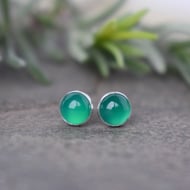 Green Gemstone Stud Earrings - Letterbox Gift