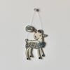 'Little Lamb with a Blue Heart' - Hanging Decoration