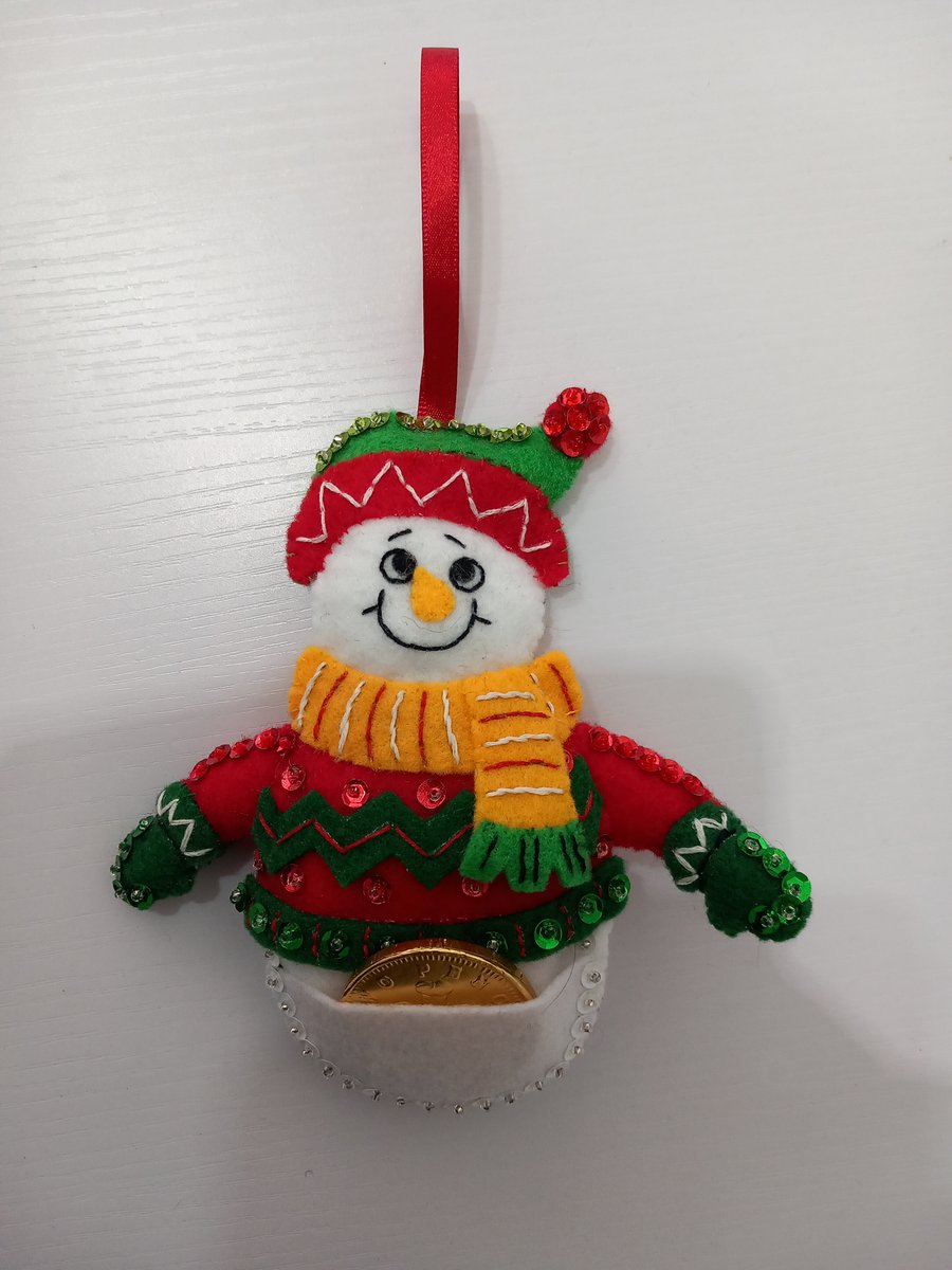 Snow Much Fun Bucilla FINISHED Christmas Tree Ornament