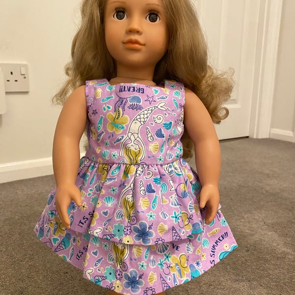 Mermaid Print Dolls Dress